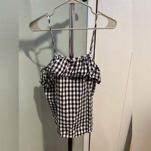 Black and white gingham tank